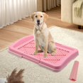 thumbnail image 1 of Inodoro para Perros, Orinal a Prue de Salpicaduras, Pantalla de Malla, Mantiene Limpio, ndeja Extraíble para Ir Al ño para Perros, Entrenador Pa Rosa claro, 1 of 8