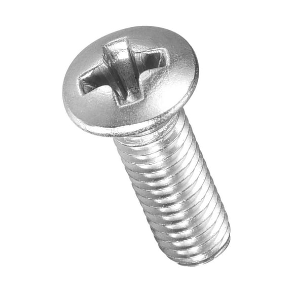 Uxcell Phillips Cross Recessed Countersunk Head Screws Bolts (M8-1.25x20) 25Pcs, 304 Stainless Steel Flat Head Screws