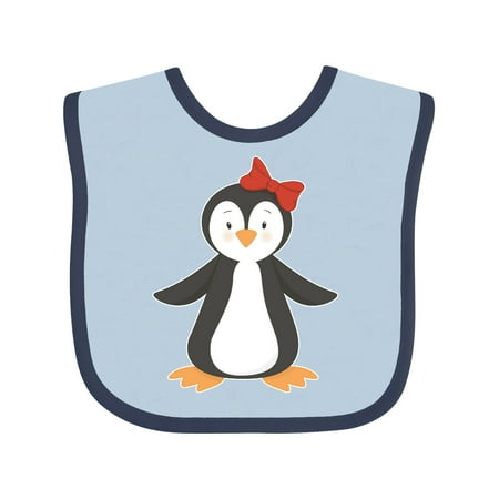 

Inktastic Penguin with Bow Gift Baby Boy or Baby Girl Bib