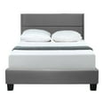 thumbnail image 6 of Home Bedroom Furniture Giulia Faux Leather Upholstered Twin Platform Bed - Gray, 6 of 6