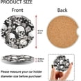 thumbnail image 3 of Coolnut White Skull Car Coasters 2 Pack Drinks Absorbent Ceramic Stone Car Coasters with Fingertip Grip Car Cup Holder Coasters Home Decor Gifts, 3 of 6
