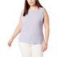 thumbnail image 1 of Anne Klein Blusa sin mangas para mujer, gris, 3X, 1 of 1