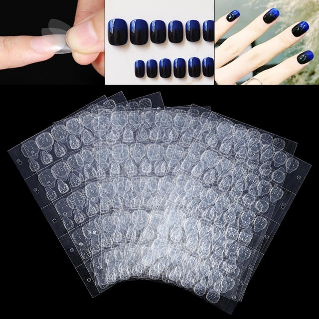 Cinta adhesiva transparente EOTVIA 50 hojas/lote para u?as postizas pegamento adhesivo de doble cara