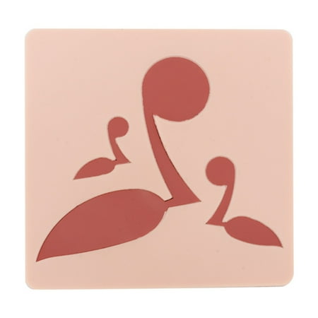

2-in-1 Silicone Coaster Musical Note Design Anti-Slip Soft Table Mat Heat-Resistant Table Placemat for Kitchen Bar Pink