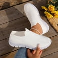 thumbnail image 5 of Domzle Walking Shoes Women Slip on Sneakers Non Slip Work Arch Support Tennis Plantar Fasciitis Orthopedic Breathable Mesh Comfortable Ladies Nursing White 36, 5 of 6