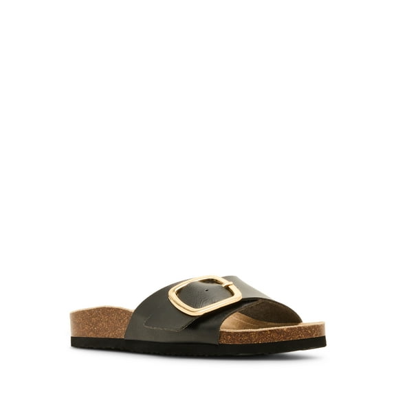 Madden Girl Women's Bannerr One Strap Buckle Slide Sandal