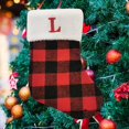 thumbnail image 4 of Calcetines Navideños Colgante Para Bolsa Navideña Calcetines Pequeños Con Letras En Cuadrícula Roja Y Negra Artículos Navideños, 4 of 8