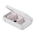 thumbnail image 2 of Unique Bargains 1 Pc 3 Grids Single Layer Pill Case Durable for Travel White Red, 2 of 5