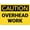 Warning Sign 4, variant on Caution Overhead Work Proceed with Caution Aluminum Sign 12 x 8 Inches - UV Ink Printed, Durable for House, Business, Indoor Outdoor Construction Use