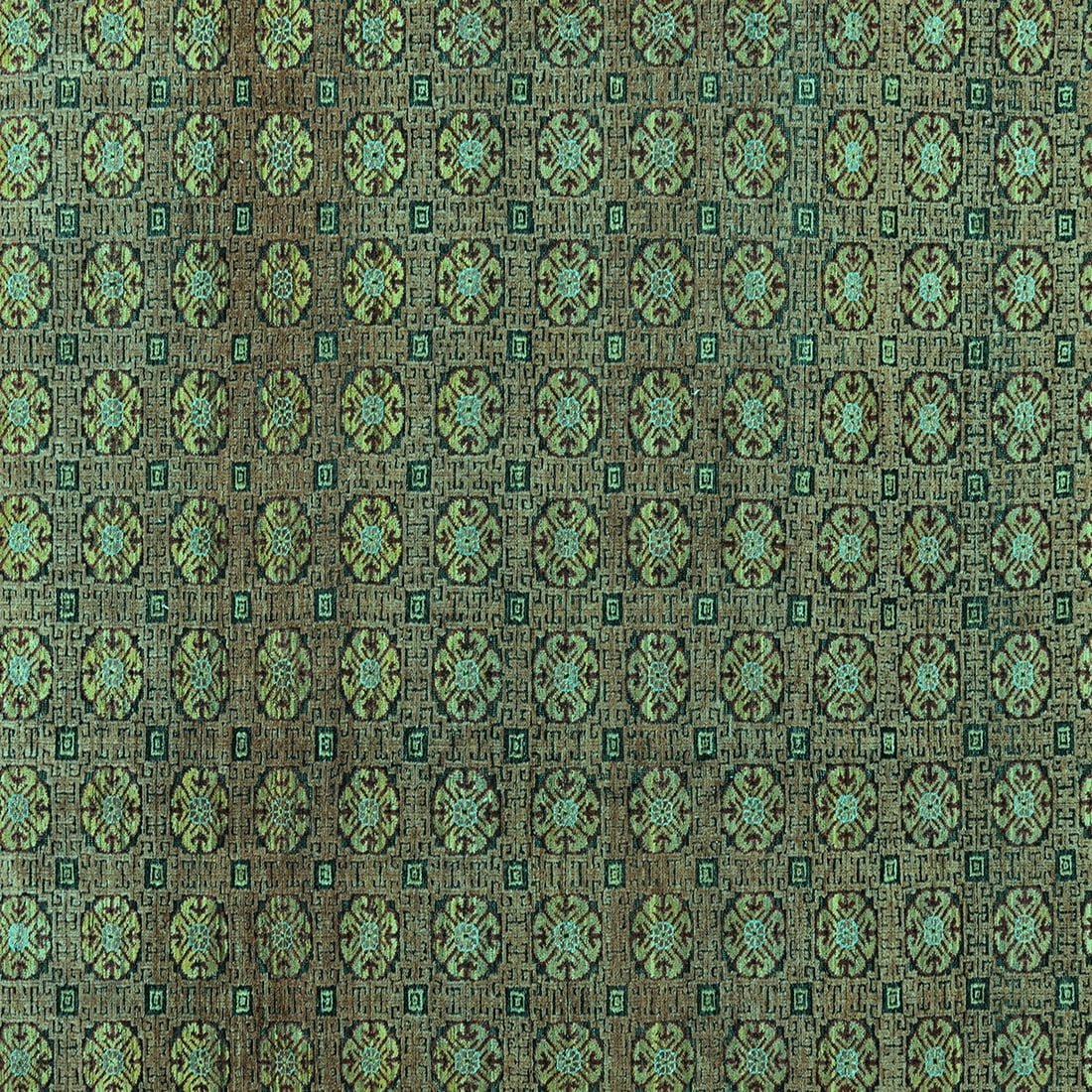 Ahgly Company Indoor Square Abstract Turquoise Blue Modern Area Rugs, 6 ...