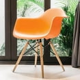 thumbnail image 2 of Heavenly Collection Bucket Armchair with Wood legs, 2 of 8