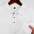 thumbnail image 4 of Fanshiluo Men's Checkered Print Short Sleeve Polo Shirt, Casual Collared Golf T-Shirt,Size:L,Big and Tall Men, 4 of 7