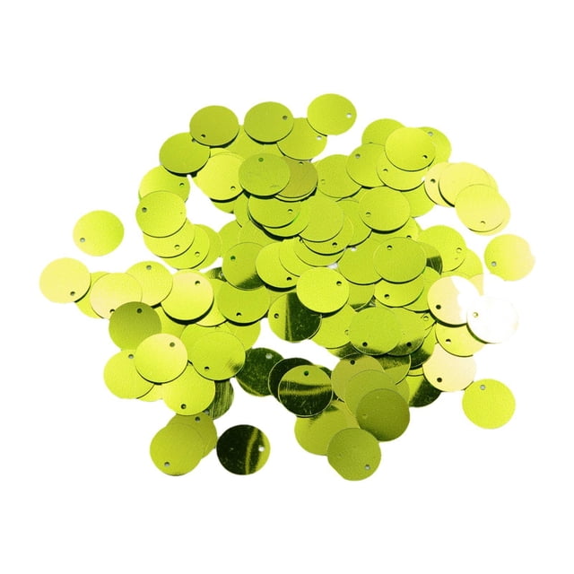 yuksok 130 Pcs Paillettes Rondes Lâches 16mm pour Fabrication de Bijoux Vêtement Robe de Mariée Vert Clair