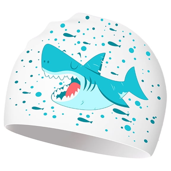 XIANXIAN Swim Cap Kids & Teens - Seamless Non Slip Waterproof Silicone Swimming Cap - Kids Swim Cap Comfortable Fit Fun Design Swimming Cap for Girls & Boys
