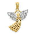 thumbnail image 1 of FB Jewels 14K Yellow Gold w/Rhodium Filigree Angel Pendant, 1 of 3