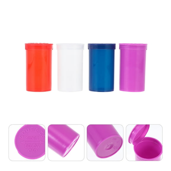 FRCOLOR leakproof travel bottles Pill Holder Plastic Storage Holder Simple Design 10pcs