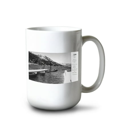 

15 fl oz Ceramic Mug Echo Lake California View of the Lake Beckers and Sybil Peak Dishwasher & Microwave Safe