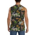 thumbnail image 4 of Fuzoiu Farm Animals 2 Print Men's Sleeveless T-shirt,Sleeveless Tee Shirts,Quick-Dry Athletic Tank Top for Gym, Running, Sports & Outdoor Activities-XX-Large, 4 of 7