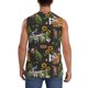 thumbnail image 4 of Fotbe Farm Animals 2 Men's Camiseta sin Mangas Estampada para Hombres, Playera Casual para Gimnasio, Entrenamiento, Playa-Large, 4 of 7