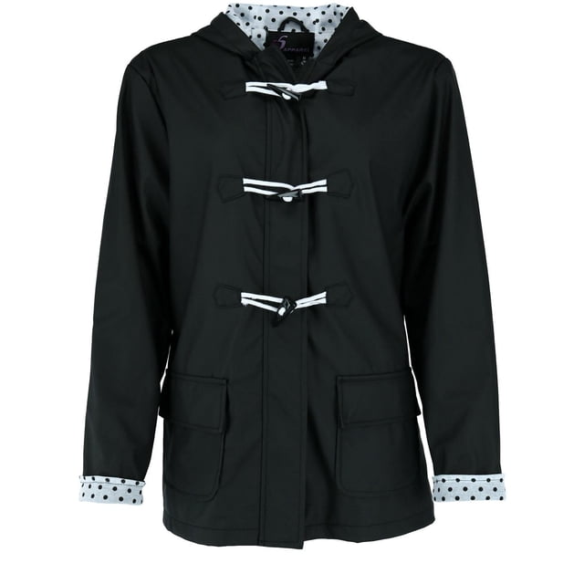 I5 Apparel Kid's Hooded Rain Slicker Jacket with Toggle