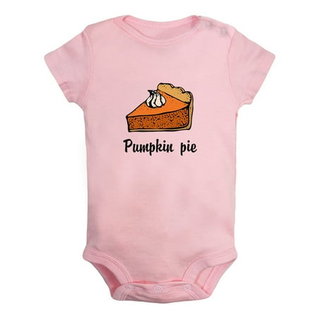 

Pumpkin Pie Novelty Rompers For Babies Newborn Baby Unisex Bodysuits Infant Jumpsuits Toddler 0-12 Months Kids One-Piece Oufits (Pink 0-6 Months)