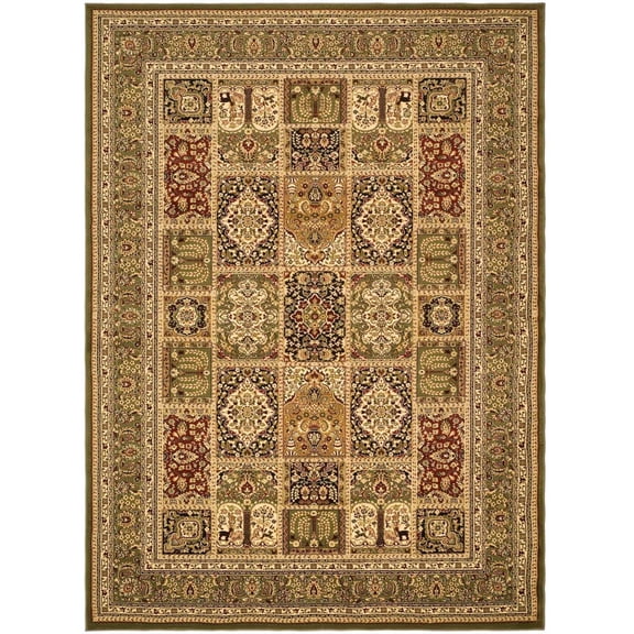 SAFAVIEH Lyndhurst Josephine Traditional Bordered Area Rug, Multi/Green, 4' x 6'