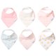 thumbnail image 1 of Baberos tipo bandana para bebés, perlas de cobre, 6 unidades, algodón absorbente, 1 of 9