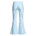 thumbnail image 5 of Girls High Waisted Flare Pants Uniform School Pants Kids Flare Bell Bottoms Casual Trousers 13-14 Years, 5 of 8