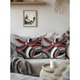 thumbnail image 3 of Waterproof Outdoor Throw Pillows with Inserts 16"x16", Grey Geometric Soft Decorative Pillowcases for Couch Bedroom, Modern Abstract Black White Red Striped Pillow Covers for Sofa Living Room, 3 of 8
