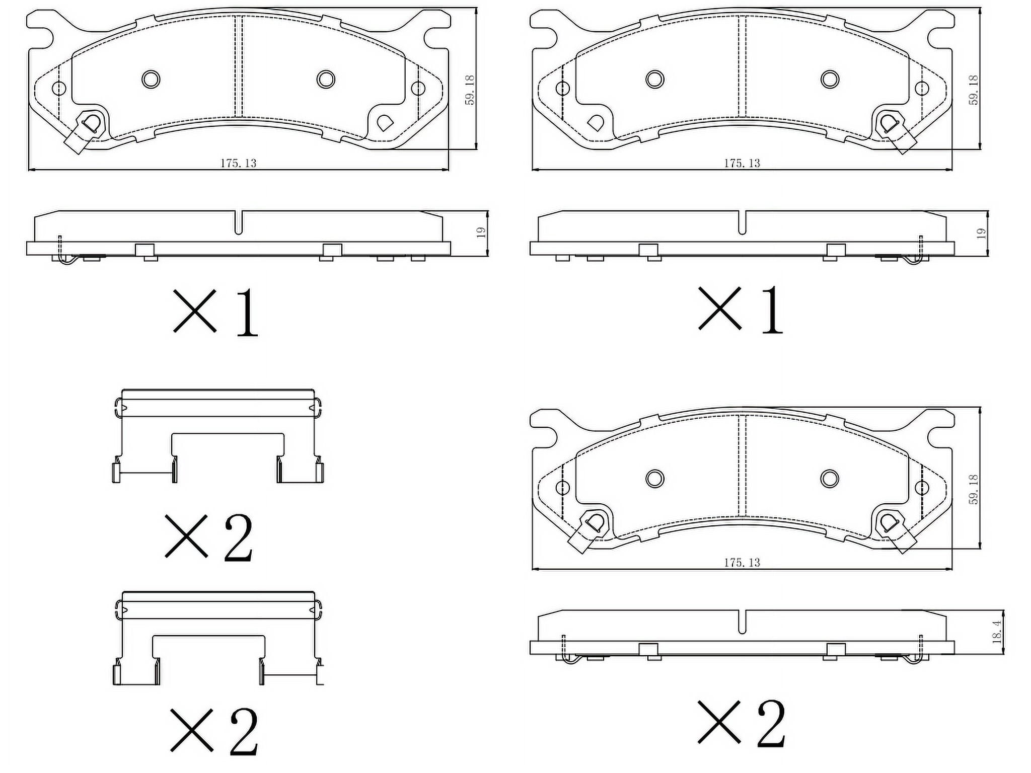 Winstop Brake Pad Set, Front WS.0785.0.C, Chevrolet Silverado 2007-1999
