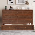 thumbnail image 2 of Murphy Bed Cabinet Queen with Storage Drawer and Charging Station, USB Port, Solid Pine Murphy Bedframe for Home Office, Studio or Guest Room, Walnut, 2 of 6