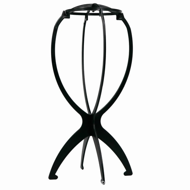 3 Piece Black Wig Holder Plastic Portable Removable for Short Wigs Drying Storage