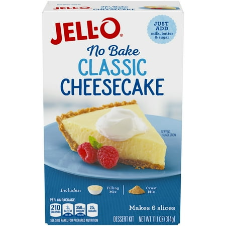 - (4 Pack) Jell-O No Bake Real Cheesecake Dessert Mix, 11.1 oz Box