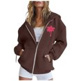 thumbnail image 1 of WEAIXIMIUNG Sweat à Fermeture Éclair pour Femmes Sweat-Shirt Surdimensionné Col Rond Manches Longues Pull, 1 of 5
