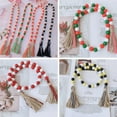 thumbnail image 4 of Wood Bead Garland Set with Tassels, Prayer Beads Farmhouse Beads Wall Hanging Decoration, 4 of 8