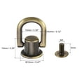 thumbnail image 3 of 12x10mm Button Studs with D Ring Zinc Alloy Electroplating Bronze Tone 10 Pack, 3 of 4