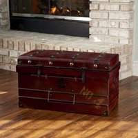 Household Essentials Steamer Classic Storage Trunk, Red, Large