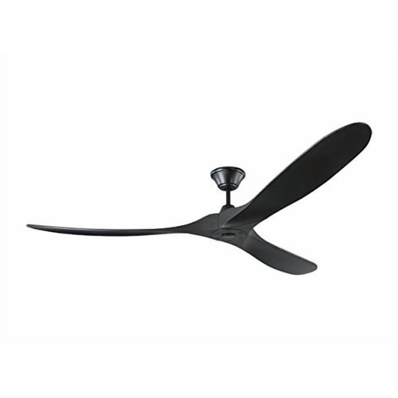 Open Box 3MAVR70BKBK-Visual Comfort Fan Collection-Monte Carlo Fans-Maverick Max-3 Blade Ceiling Fan with Handheld Control in Contemporary Style-70 Inch Wide