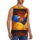 thumbnail image 2 of Balery Colorful Rooster Camisetas sin mangas para hombre, absorbe la humedad y protege contra el mal olor.-Small, 2 of 7
