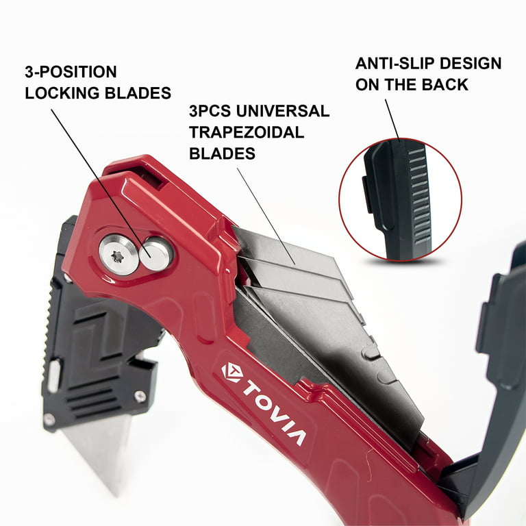 T TOVIA Box Opener Double-sided Blade Safety Box Cutter Utility Knife  Parcel Package Tape House