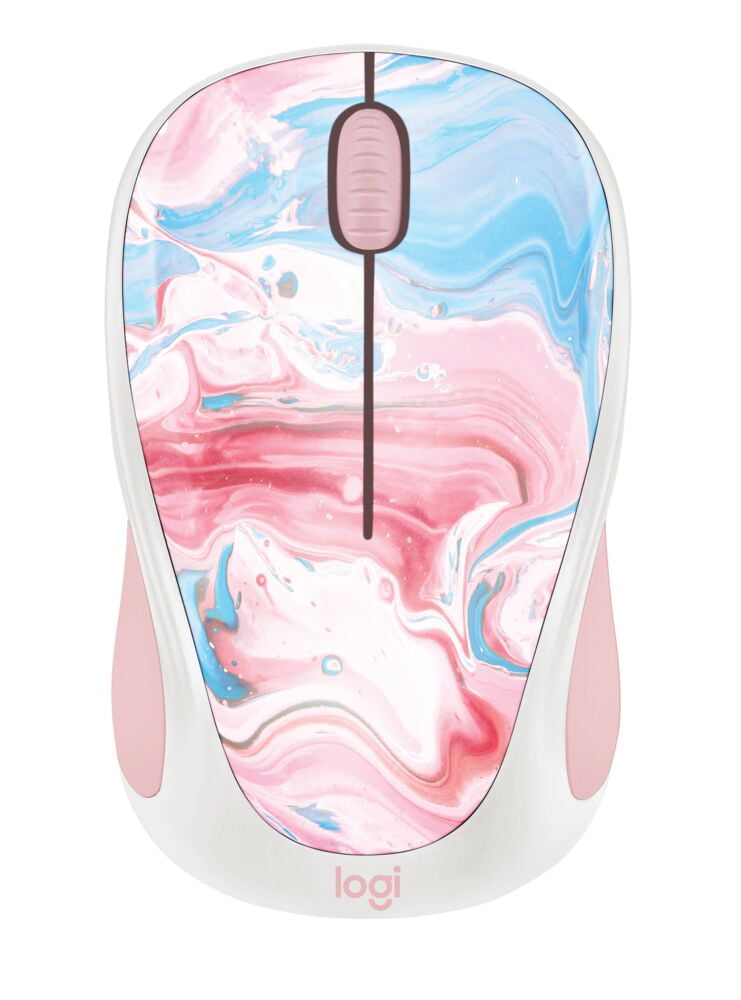 Logitech Design Collection Wireless Mouse - Cotton Candy - Micro