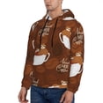 thumbnail image 3 of Rateoe Sloths Need More Coffee Pattern Mens Hoodie, Pullover Hooded Sweatshirt, Kangaroo Pocket Hoodie Ideal for Daily Wear, Travel and Home-XX-Large, 3 of 7