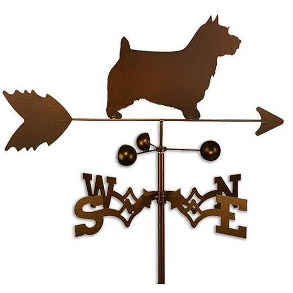 Handmade Norwich Australian Terrier Dog Copper Weathervane