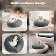 thumbnail image 4 of CshidWorld 20 Inch Calming Donut Dog Bed for Small Dogs, Anti-Anxiety Cozy Soft Round Pet Bed, Fluffy Washable Dog Bed for Small Medium Dogs and Cats, 4 of 9