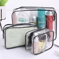 thumbnail image 5 of Travel Waterproof PVC Storage Pouch Makeup Case Toiletry Bag Cosmetic Bags Transparent BLUE L, 5 of 8