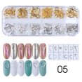 thumbnail image 4 of Minnieouse Nail Art Studs Manicura Artesanía Decoración Moda Salón Mano Uña Decorativa 12 Rejillas Metal Surtido con Caja Juegos de manicura tipo 5, 4 of 6