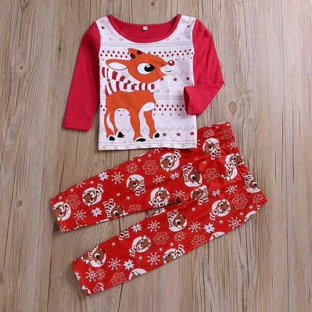 

VKEKIEO Womens loungewear Kids Boys Girl Deer Tops Pants Family Pajamas Sleepwear Matching Christmas Sets