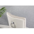 thumbnail image 2 of K-LIVING FANCY BEIGE-COLORED TUFTED VELVET CHAIRS WITH STAINLESS STEEL LEGS & STURDY BACK HANDLE (2 CHAIRS), 2 of 5