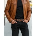 thumbnail image 3 of Timarkment Mens Belt Brown Leather Belts for Men Black Buckle Men Belt for Casual Work, 3 of 7
