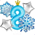 thumbnail image 1 of Florisland Set de globos de cumpleaños Frozen 8.º, 102 cm, 1 of 6